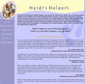 Tablet Screenshot of heidishelpers.com